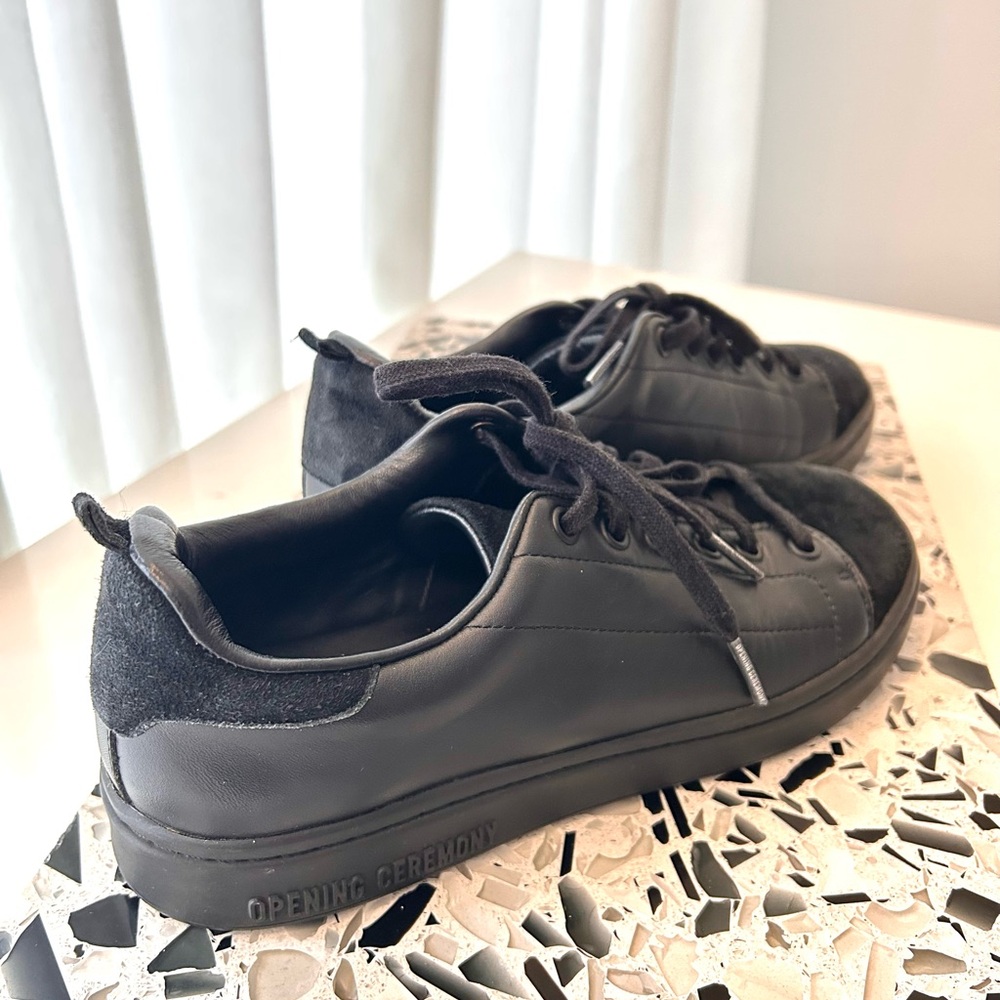 Opening Ceremony Black Leather Sneakers